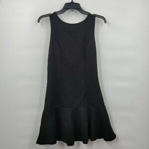 Mika & Gala Crepe Sleeveless Open Back Fit Flare Mini Dress Size 8 Women Black